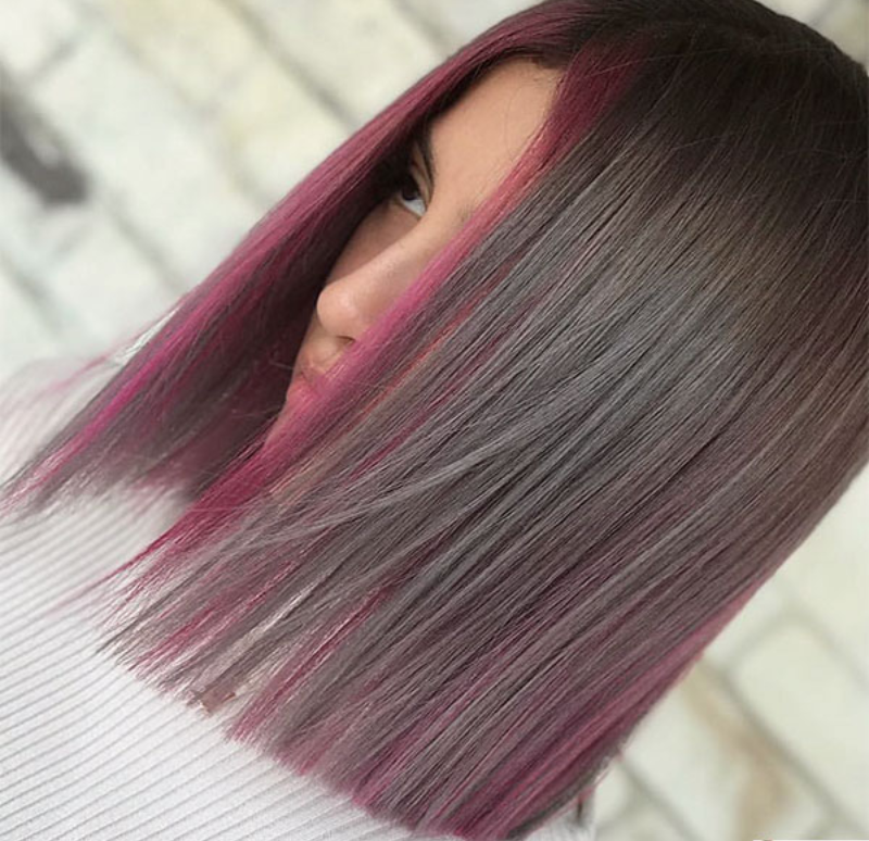 short purple hair color 2023