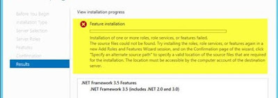 Offline Install .NET Framework 3.5 On Windows Server 2012 R2