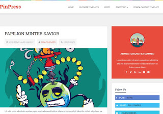 PinPress Blogger Template
