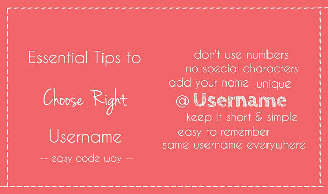 Tips to Choose Right Username