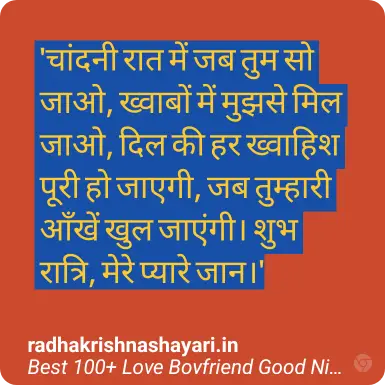 Best Love Boyfriend Good Night Shayari Hindi