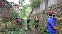 Tingkatkan Keutuhan Sungai, Satgas Sektor 22 Sub 11 Lakukan Perawatan di Sungai Cihampelas