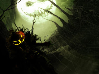 scary halloween moon bats wallpaper