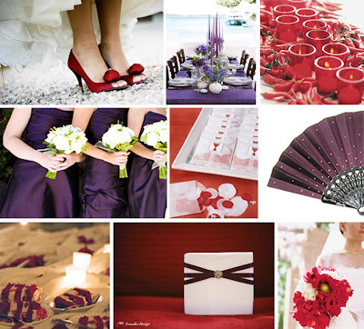 Color Palette Red Purple and White