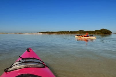 into the slough north of North Beach on Mullet Key