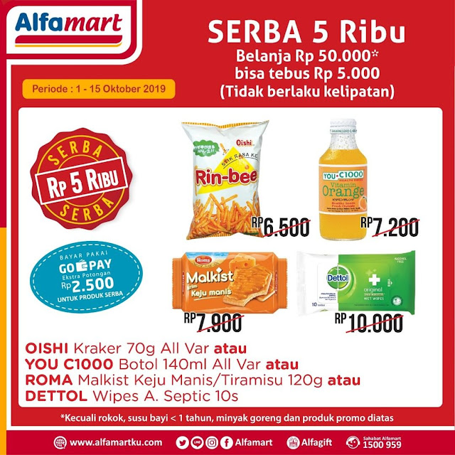 #Alfamart - #Promo Tebus Murah 5K Periode 01 - 15 Okt 2019