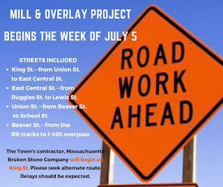 Road repaving work starting July 5