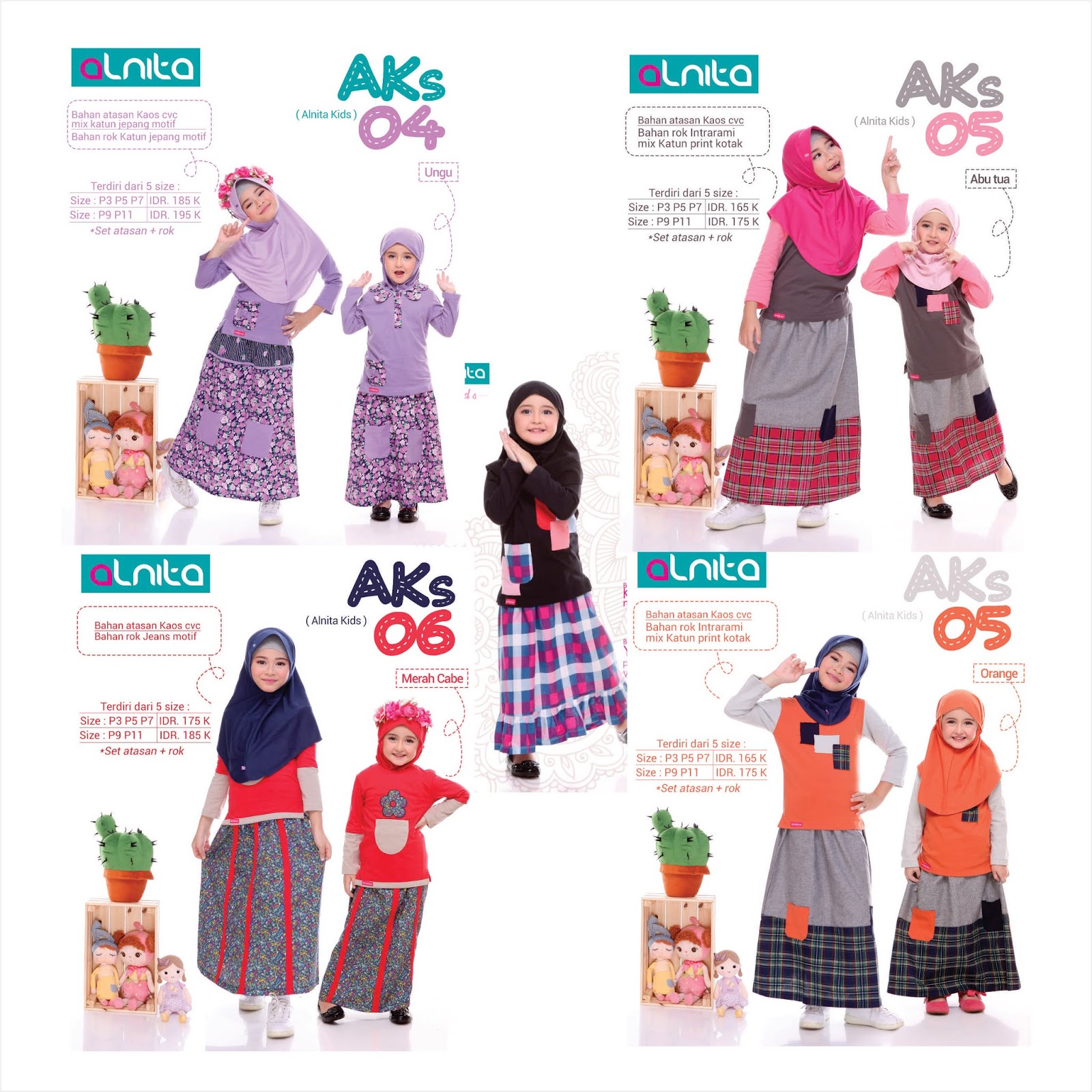 KOLEKSI TERBARU  ALNITA  KIDS AKS 04 05 06 07