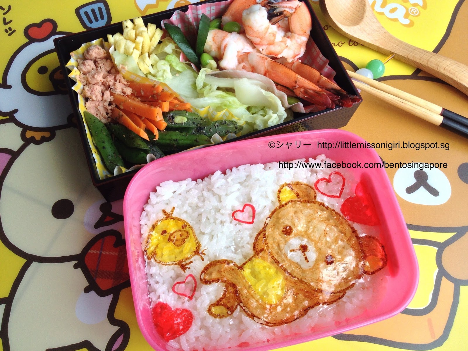 Rilakkuma Food Art Character Obento オブラートアートのリラックマキャラ弁 Little Miss Bento
