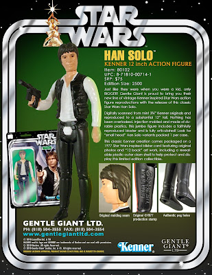 Han Solo 12” Jumbo Vintage Kenner Star Wars Action Figure by Gentle Giant