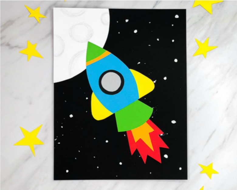 rocket paper craft for kids