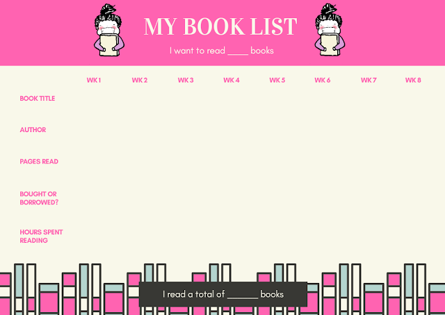 book list printable