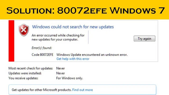 80072efe Windows 7