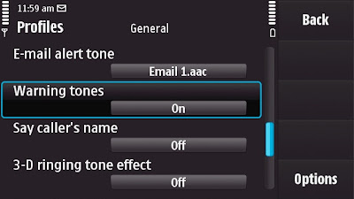 Nokia 5800 Beeping During Calls - Turn Warning Tones Off