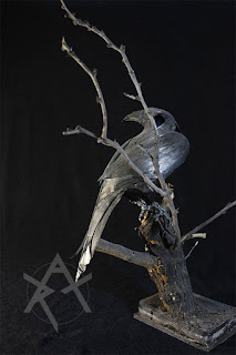 Raven scrap sculpture