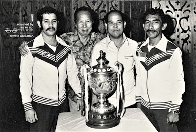 (L-R)Hussein Aljunied, Choo Seng Quee, Andrew Yap and Majid Ariff - coaching panel of 1977 Singapore National Team