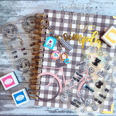 planner, planner charms, diy, kraftin' kimmie stamps, trendy tees, stamping, copics
