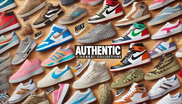 Collage of Authentic Sneaker Collections