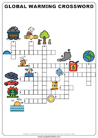 Global warming crossword - printable worksheets for English learners