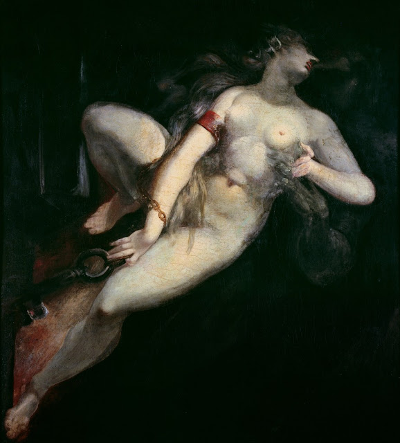 Sin Pursued by Dead, Henri Fuseli,painting