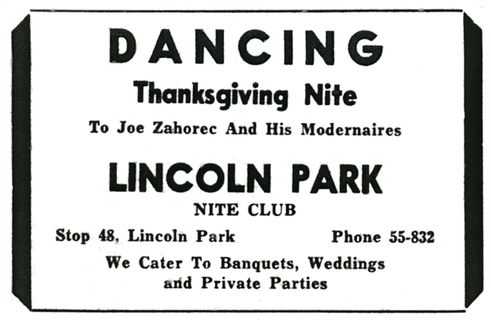  1955 than going dancing on Thanksgiving – especially to the music of 