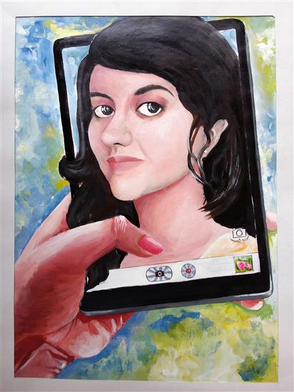 Painting by Ahana Mukherjee - Gold Medal winner at Khula Aasmaan contest (www.indiaart.com)