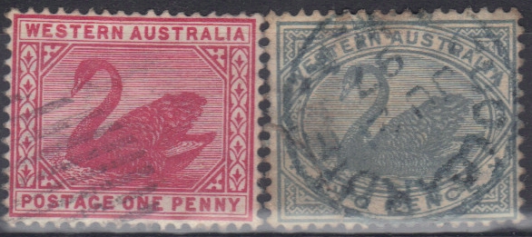 Western Australia - 1890 -  Selection of stamps