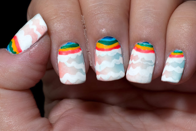 Gradient with Pattern Nail Art Matte