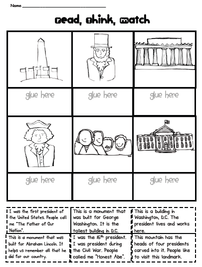 Presidents Day Activities For First Grade 1