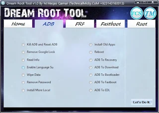 TCS Dream Root Tool ADB Fastboot Free Download