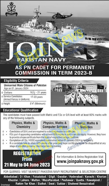 Pak Navy Jobs Openings 2023 | Join Pak Navy Online Registration
