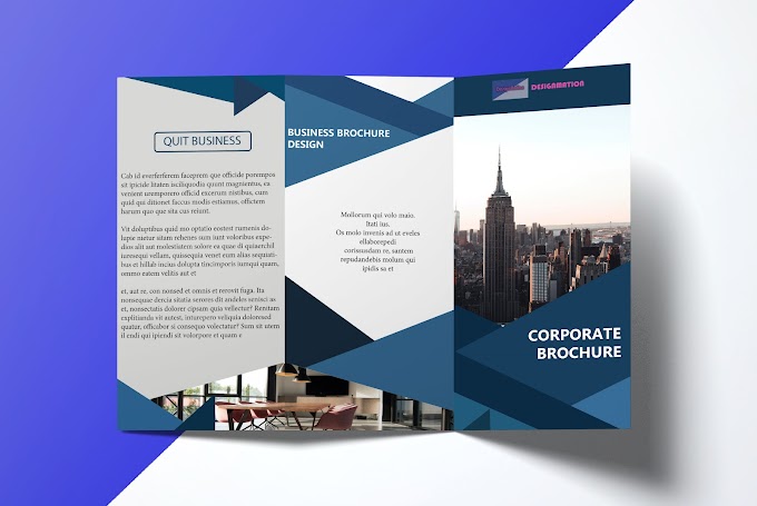 Tri fold brochure design with mockup