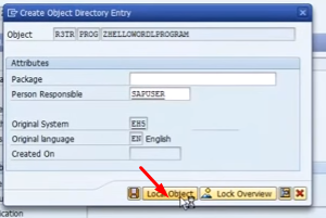 How to create SAP ABAP Hello World Program