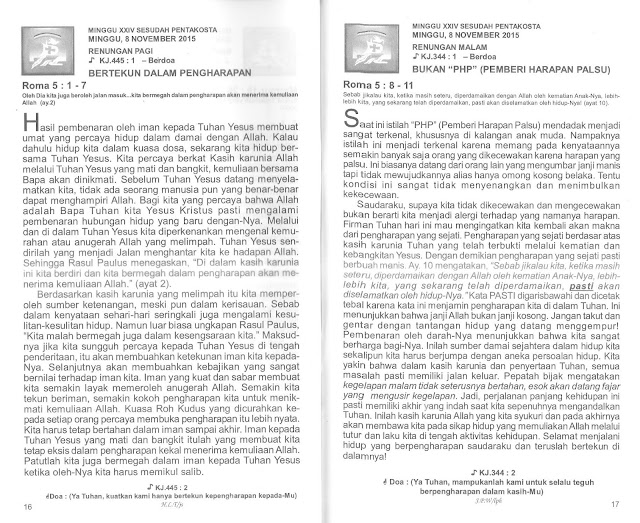 | SBU | Sabda Bina Umat GPIB | 08 November 2015 | Roma 5_:1-7 | Roma 5_:8-11 |