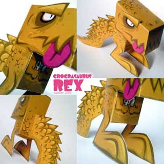 Grograsaurus Rex Paper Toy