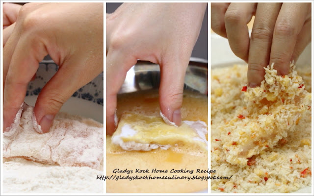 Coat each dory fillet on both sides, one at a time, first in the flour, then the beaten eggs and finally the breadcrumbs