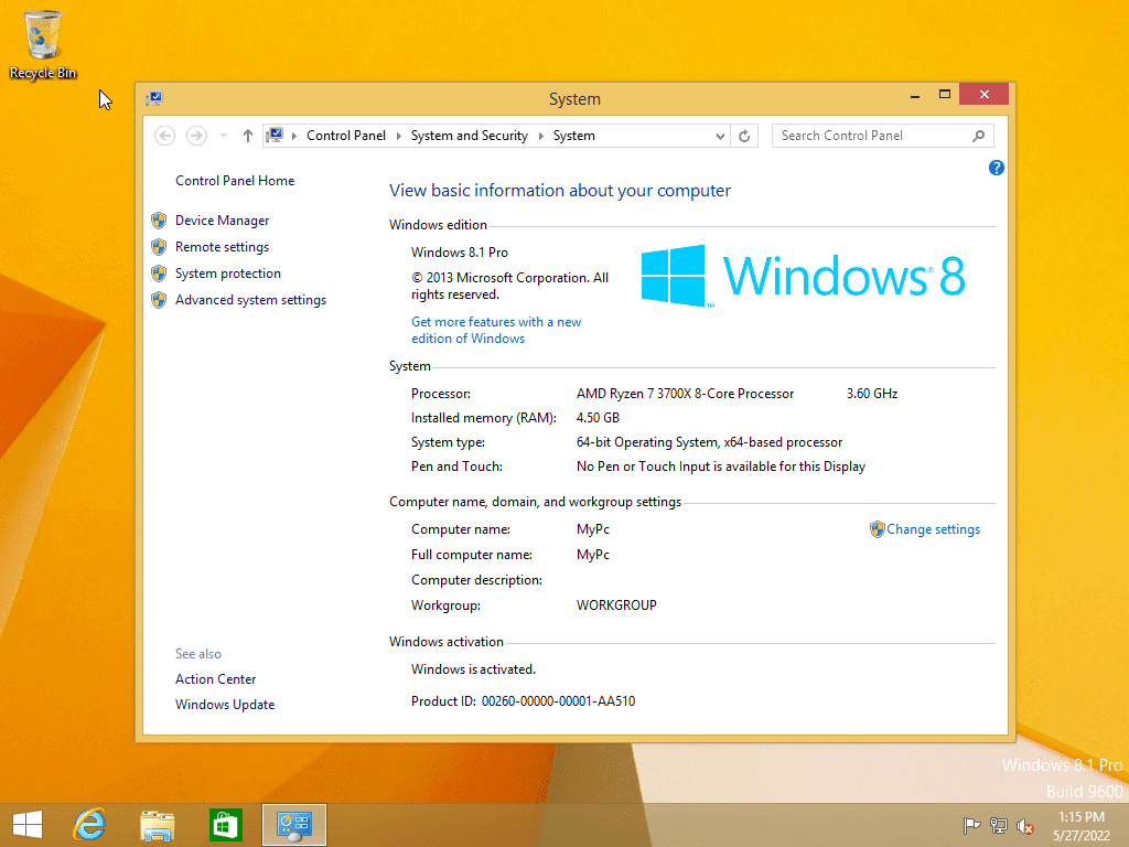 Windows 8.1 Pro Vl Update 3 Mayo 2022 Preactivado