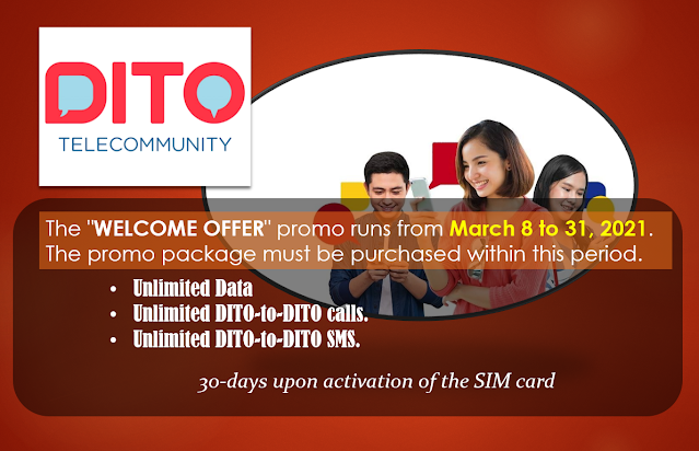 DITO Telecom Welcome Offer 2021 Promo