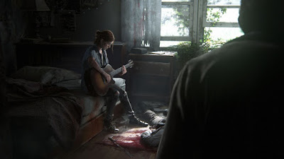 The Last of Us Part 2 - Ellie tocando violão e Joel olhando