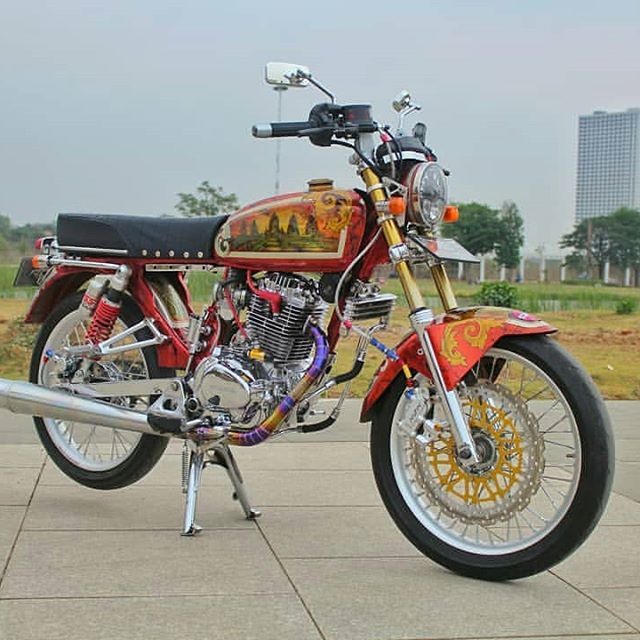 Gambar HD Modifikasi Honda CB 100 Airbrush Terbaru