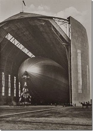 Hindenburg in hangar at Rhein-Main