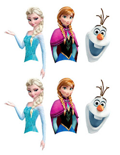 Toppers para cupcakes do frozen