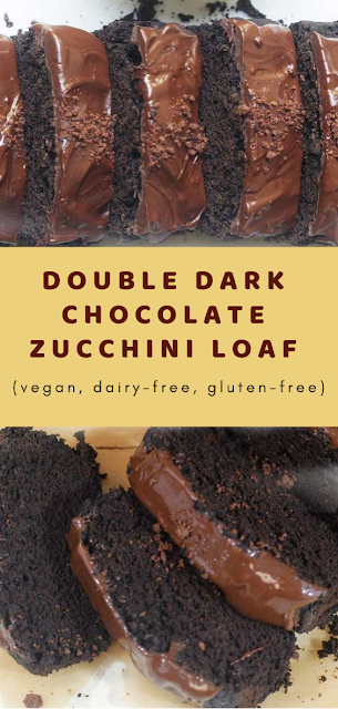 Double Dark Chocolate Zucchini Loaf (vegan, dairy-free, gluten-free)