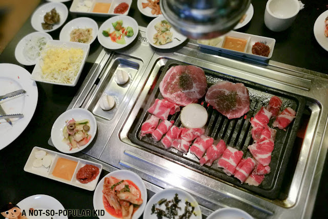 Korean BBQ Grilling in Gangnam Style Restaurant