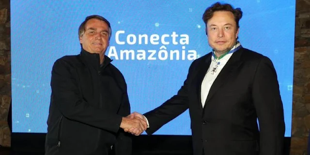 Beda dengan Jokowi, Elon Musk Pakai Jas Saat Bertemu Presiden Brazil Jair Bolsonaro