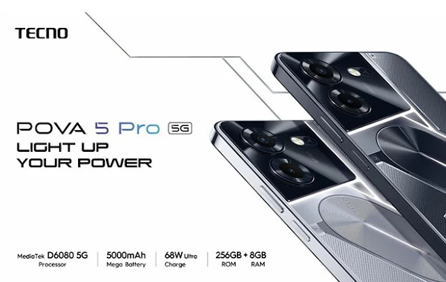 Harga dan Spesifikasi Tecno Pova 5 Pro 5G, Andalkan Fast Charging 68W dengan MediaTek Dimensity 6080
