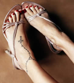 Cross Tattoos On Ankle