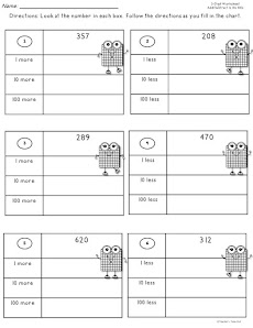 Free 3 Digit Place Value Worksheet Example