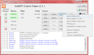 Open httpd.conf through XAMPP Control Panel