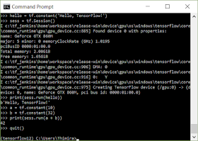 TensorFlow running on GPU